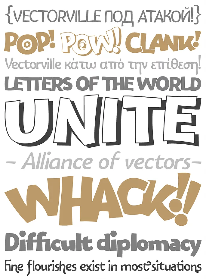 Bangbang Outline Italic Font preview